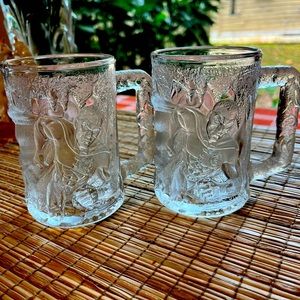 1995 glass McDonald’s Batman Forever “Robin” mugs. In excellent condition
